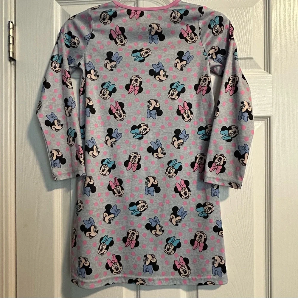 Disney‎ Minnie Mouse Girls’ Long Sleeve Nightgown Size 8 – Light Blue & Pink